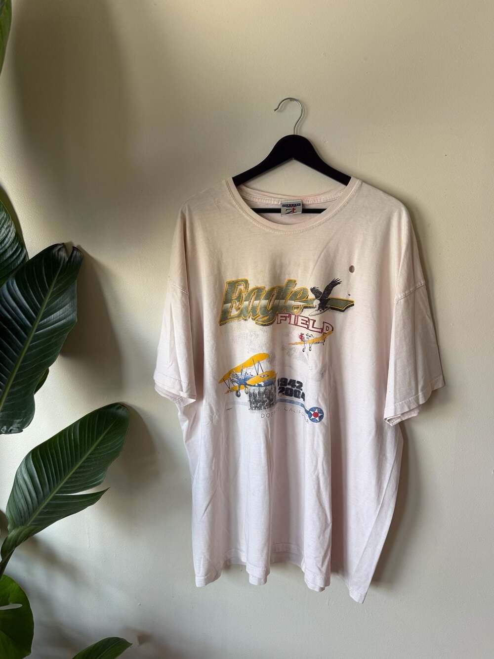 Vintage Jerzees Eagle Field 1942-2004 D-Day Graphic T-Shirt 3X